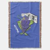 釣りおもしろい魚の漫画 スローブランケット (正面縦)