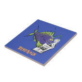 釣りおもしろい魚の漫画 タイル (側面)