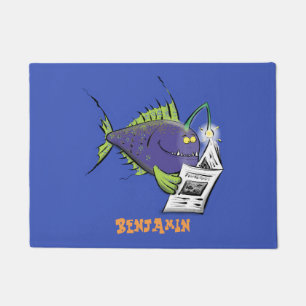 釣りおもしろい魚の漫画 ドアマット
