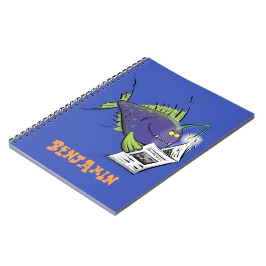 釣りおもしろい魚の漫画 ノートブック (左側)