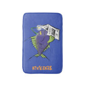 釣りおもしろい魚の漫画 バスマット (正面縦)