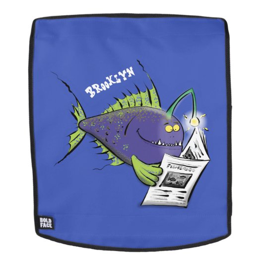 釣りおもしろい魚の漫画 バックパック (取り外し可フェース)