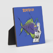 釣りおもしろい魚の漫画 フォトプラーク (正面)