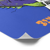 釣りおもしろい魚の漫画 ポスター (角)