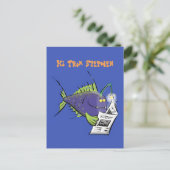 釣りおもしろい魚の漫画 ポストカード (スタンド正面)