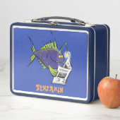 釣りおもしろい魚の漫画 メタルランチボックス (インサイチュ)