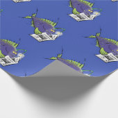 釣りおもしろい魚の漫画 ラッピングペーパー (角)