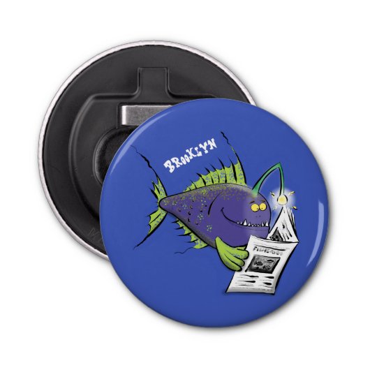 釣りおもしろい魚の漫画 栓抜き (正面)