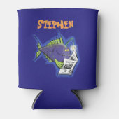 釣りおもしろい魚の漫画 缶クーラー (正面)