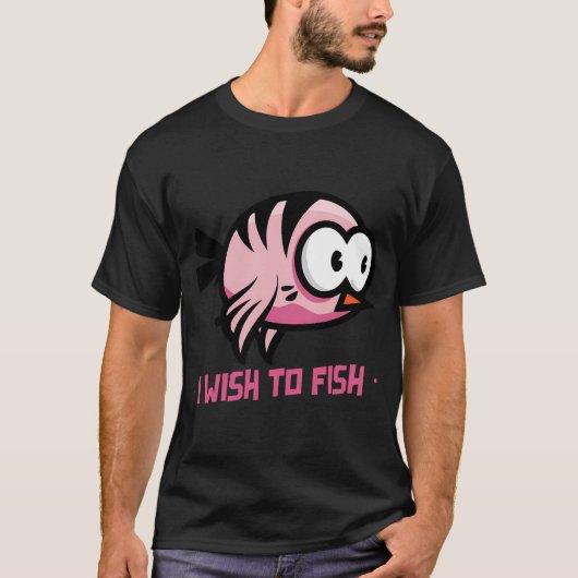 釣りがしたいおもしろ釣り Tシャツ (正面)
