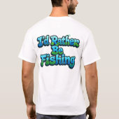 釣りができたら最高  かわいい魚 Tシャツ (裏面)