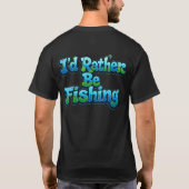 釣りができればそれでいい 可愛い魚 Tシャツ (裏面)