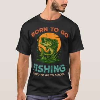 釣りが好きで生まれてきたのに学校に行くハメになった フィッシュラブ Tシャツ