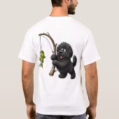 釣りが好きなパピー Tシャツ (裏面)