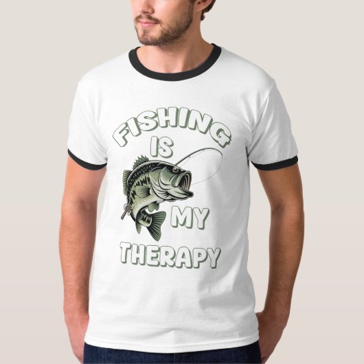 釣りが私のセラピー Tシャツ (正面)