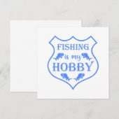 釣りが私の趣味の盾の引用 招待状 (正面/裏面)