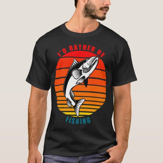 釣りさえできれば幸せ Tシャツ (正面)