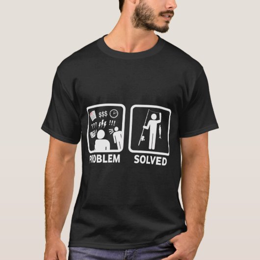 釣りでストレス発散!面白い Tシャツ (正面)