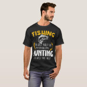 釣りで問題半分解決 狩猟で残り全て解決 Tシャツ (正面フル)