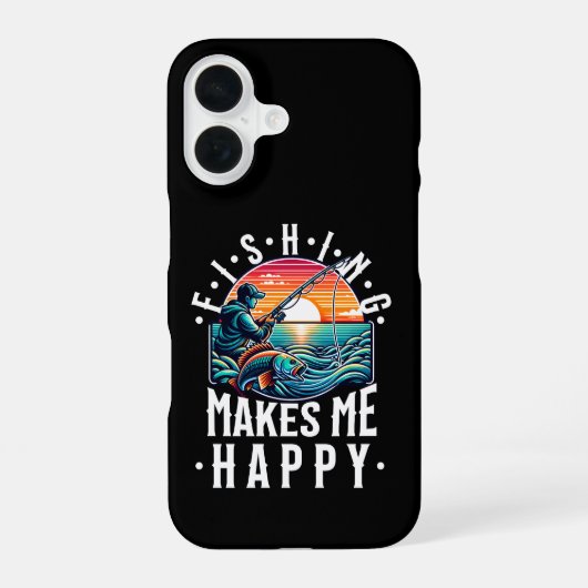 釣りで幸せ iPhone 16ケース (裏面)