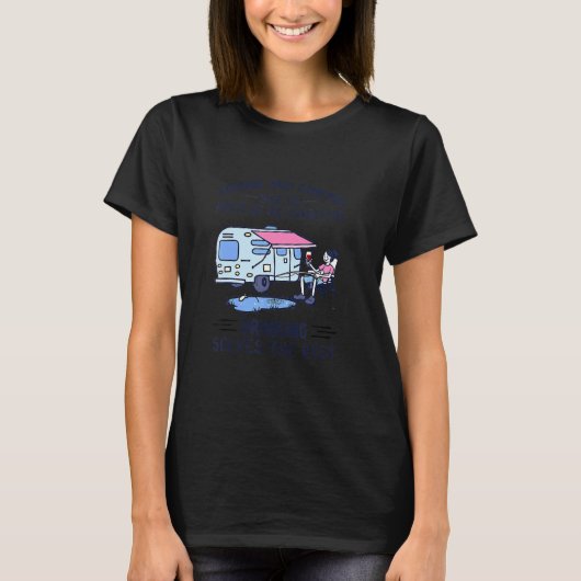 釣りとキャンプは私の問題のほとんどを解決する 飲酒 Tシャツ (正面)