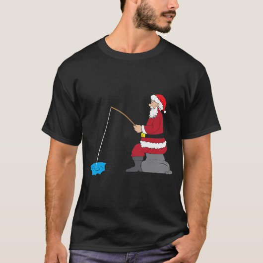釣りとクリスマス Tシャツ (正面)