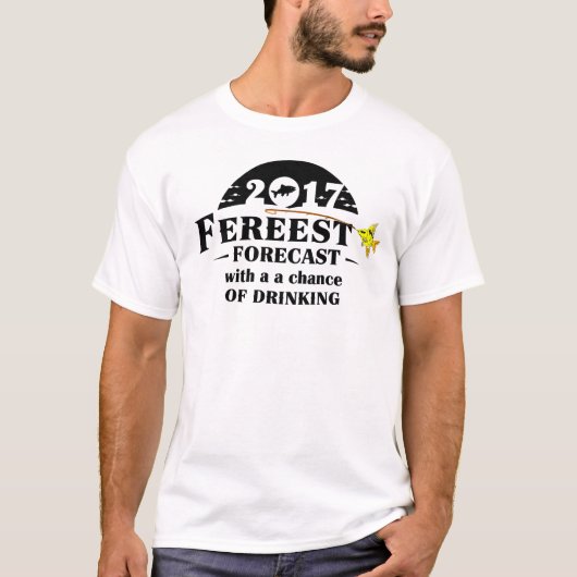 釣りとドリンクの気分 Tシャツ (正面)