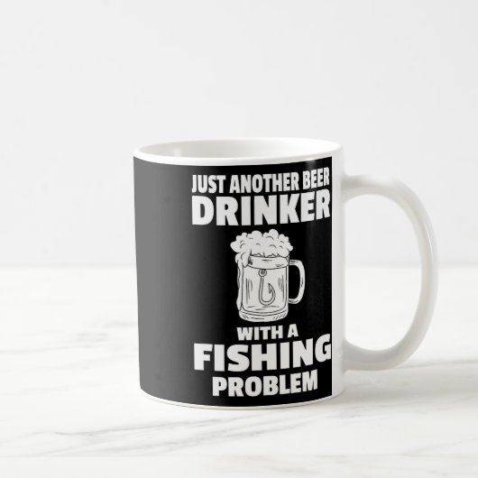 釣りとビールが大好きなおもしろグラス 釣り人パーティー コーヒーマグカップ (右)