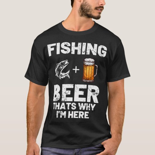 釣りとビール Tシャツ (正面)
