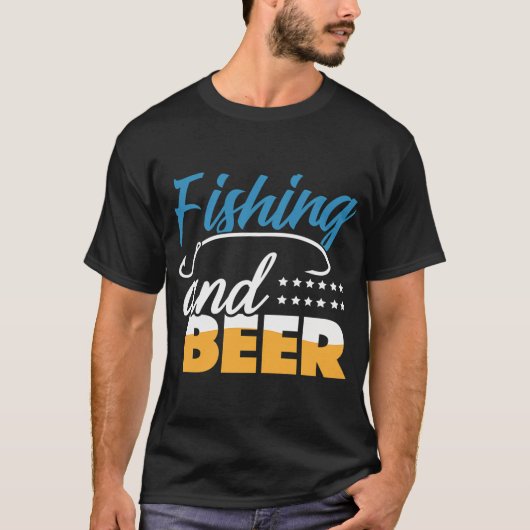 釣りとビール Tシャツ (正面)