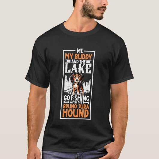 釣りとブルーノ・ジュラ・ハウンド Tシャツ (正面)
