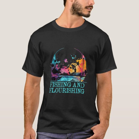 釣りと繁栄の快適な食卓 漁師の家 Tシャツ (正面)