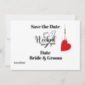 釣りにあなたに引っ掛かった 結婚式のSave the Date 招待状 (正面)