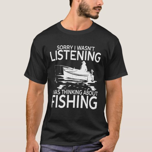 釣りについて考えていた 釣り Tシャツ (正面)