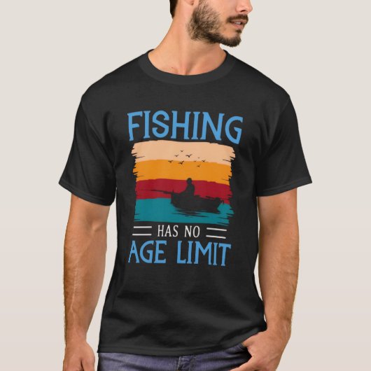 釣りには年齢制限がない Tシャツ (正面)