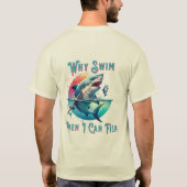 釣りに出かけよう Tシャツ (裏面)