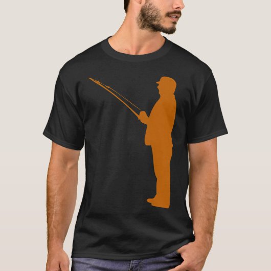 釣りに出かける男性 Tシャツ (正面)