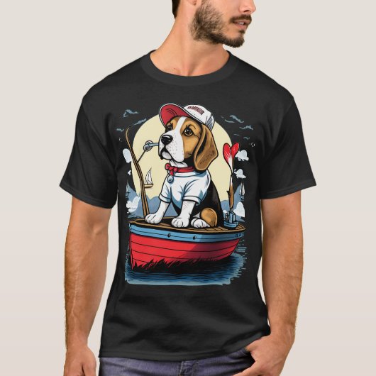 釣りに出かける Tシャツ (正面)