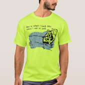 釣りに行くから休むよ おもしろTシャツ 職場のユーモア Tシャツ (正面)