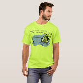 釣りに行くから休むよ おもしろTシャツ 職場のユーモア Tシャツ (正面フル)