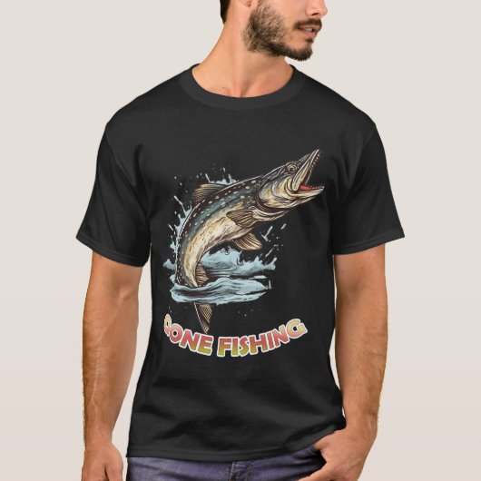 釣りに行く - パイク Tシャツ (正面)
