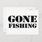 釣りに行く ポストカード (正面/裏面)