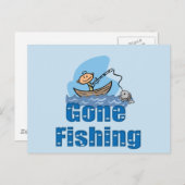 釣りに行く ポストカード (正面/裏面)