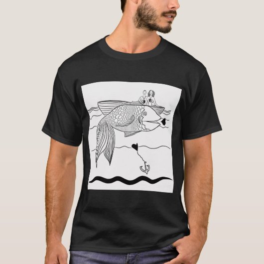 釣りに行く Tシャツ (正面)