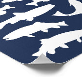 釣りに行こう ゲストブックポスター - 50の署名 ポスター (角)