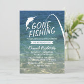 釣りに行こう ビーチでの退職パーティー 招待状 (スタンド正面)