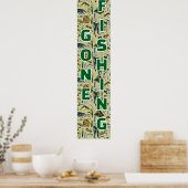 釣りに行こう 釣り具 ホームビジネス ポスター (キッチン)