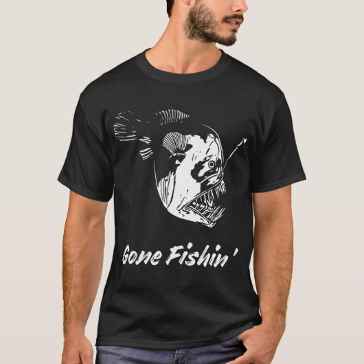 釣りに行こう！食べて楽しんで Tシャツ (正面)