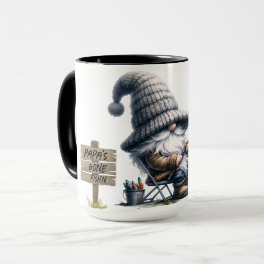 "釣りに行っちゃった" オリジナル コーヒー マグカップ (正面左)