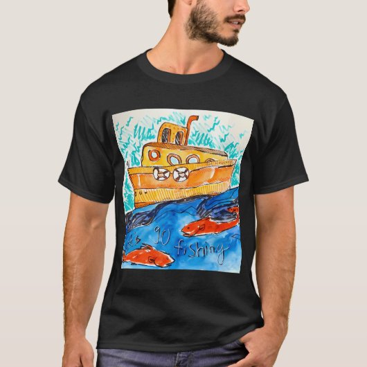釣りに行ってます Tシャツ (正面)